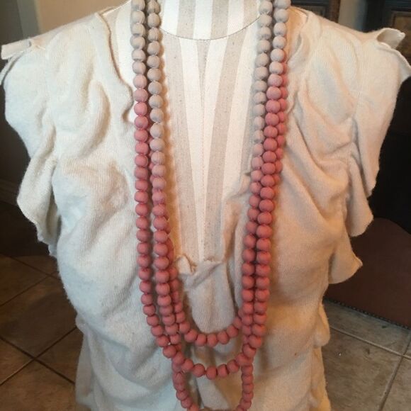 LONG THREE Strand Pink Ombre Fabric Ball - Picture 14 of 16